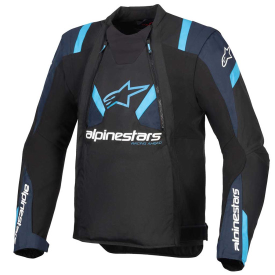 Alpinestars T-Stunt Air Jacket Black Dark Blue Blithe Blue £275.49 Mens Motorcycle Jackets - SKU 330182513862XL from RaceLeathers Motorcycle Clothing