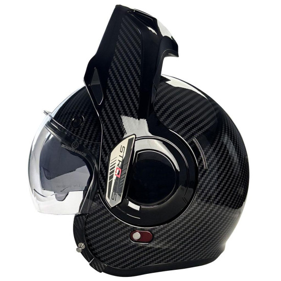Viper F242 Reverse Flip Over Helmet Carbon Wrap £169.95 Flip Front Motorcycle Helmets - SKU A256CarboneXS from RaceLeathers Motorcycle Clothing