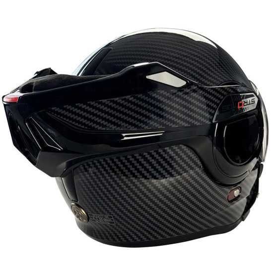 Viper F242 Reverse Flip Over Helmet Carbon Wrap £169.95 Flip Front Motorcycle Helmets - SKU A256CarboneXS from RaceLeathers Motorcycle Clothing