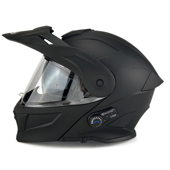RSV121 v8 BL+ Blinc Bluetooth Flip Front Adventure Helmet £209.95 Flip Front Motorcycle Helmets - SKU A340MattBlackXS from RaceLeathers Motorcycle Clothing