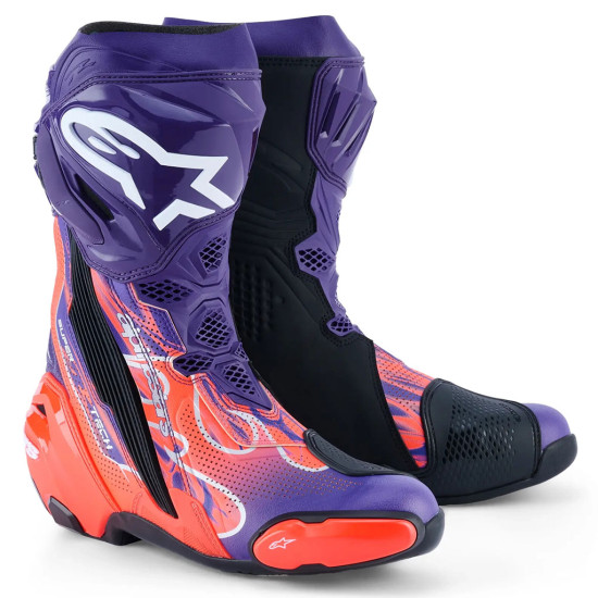 Alpinestars Supertech R Le Flyte Vented Boots Purple Red Black