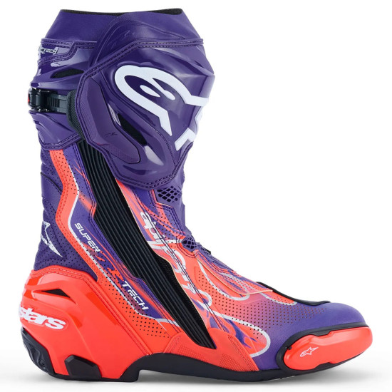 Alpinestars Supertech R Le Flyte Vented Boots Purple Red Black £588.99 Mens Motorcycle Racing Boots - SKU 2220526316243 from RaceLeathers Motorcycle Clothing