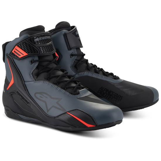 Alpinestars Faster-4 Short Boots Black Grey Red Fluo £137.74 Mens Motorcycle Touring Boots - SKU 2510425113010 from RaceLeathers Motorcycle Clothing