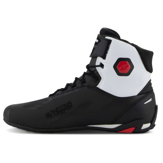 Alpinestars Faster-4 Short Boots Black White Red £137.74 Mens Motorcycle Touring Boots - SKU 251042512310 from RaceLeathers Motorcycle Clothing
