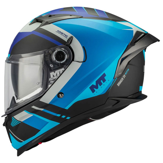 MT Braker SV Inception B7 Matt Blue Black Grey £119.99 Full Face Helmets - SKU M1346D18B7208 from RaceLeathers Motorcycle Clothing