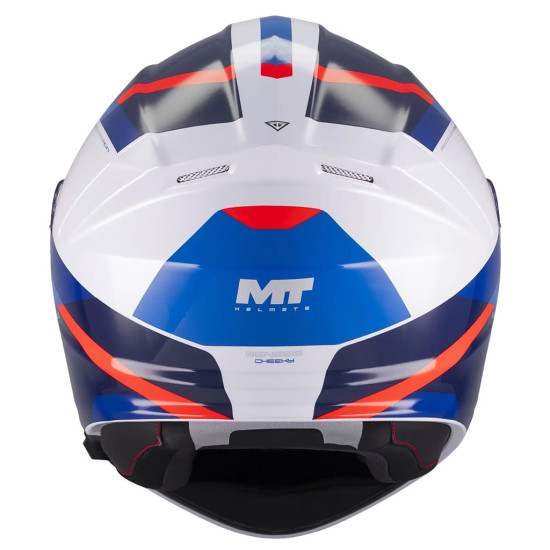MT Genesis R Cheeky A7 Gloss White Blue Red £119.99 Flip Front Motorcycle Helmets - SKU M1376D54A7108 from RaceLeathers Motorcycle Clothing