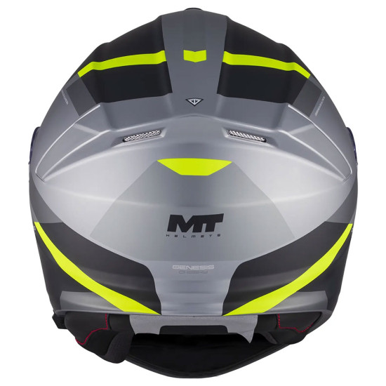 MT Genesis R Cheeky C3 Matt Grey Fluo £119.99 Flip Front Motorcycle Helmets - SKU M1376D54C3208 from RaceLeathers Motorcycle Clothing