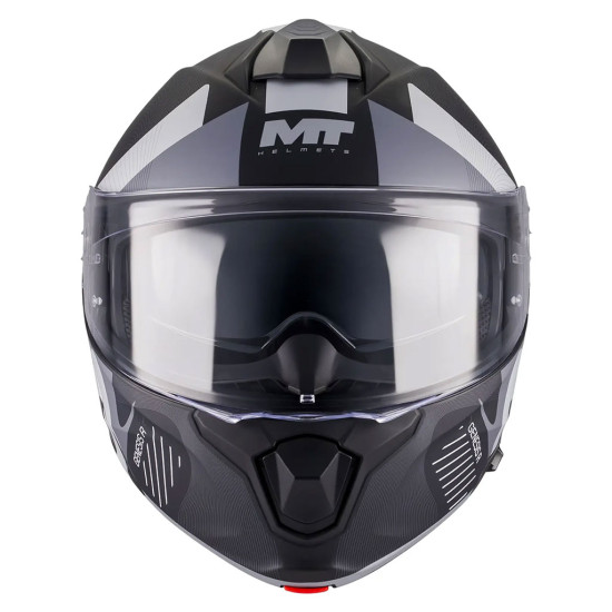 MT Genesis R Lancer B12 Matt Black Grey £119.99 Flip Front Motorcycle Helmets - SKU M1376D56B12208 from RaceLeathers Motorcycle Clothing