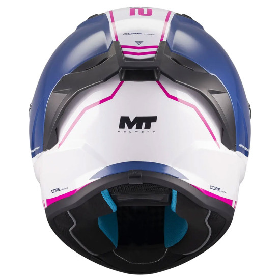 MT Stinger 2 Core A8 Gloss Navy White Pink £79.99 Full Face Helmets - SKU M1334C76A8106 from RaceLeathers Motorcycle Clothing