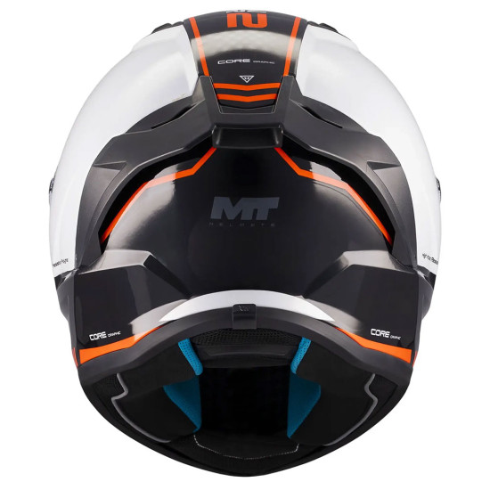 MT Stinger 2 Core B0 Gloss Black White Orange £79.99 Full Face Helmets - SKU M1334C76B0106 from RaceLeathers Motorcycle Clothing
