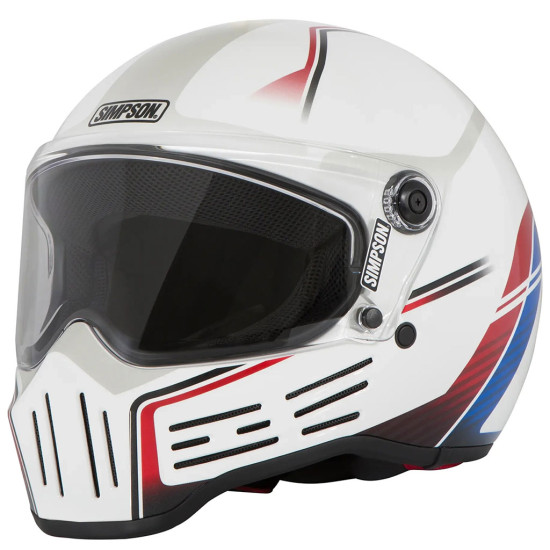 Simpson M30 Lifter White £369.99 Full Face Helmets - SKU S3FE1M30TRWHT07 from RaceLeathers Motorcycle Clothing