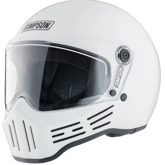 Simpson M62 Solid White £349.99 Full Face Helmets - SKU S3FE1M62SOLWH07 from RaceLeathers Motorcycle Clothing