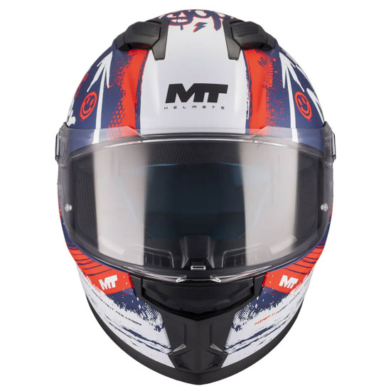 MT Stinger 2 Youth Rocket C17 Matt Blue Red White £79.99 Childrens Helmets - SKU M1366492C172Y6 from RaceLeathers Motorcycle Clothing