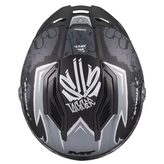 MT Stinger 2 Youth Tagger B2 Matt Black Grey £79.99 Childrens Helmets - SKU M1366D04B22Y6 from RaceLeathers Motorcycle Clothing