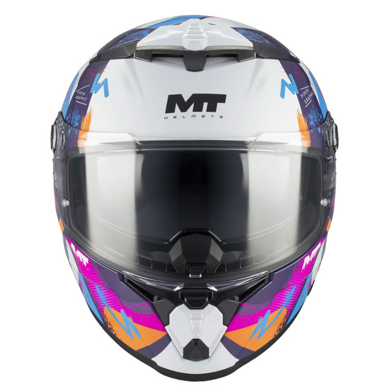MT Thunder 4 R Pipen C8 Gloss Pink White £159.99 Full Face Helmets - SKU M1375D52C8108 from RaceLeathers Motorcycle Clothing