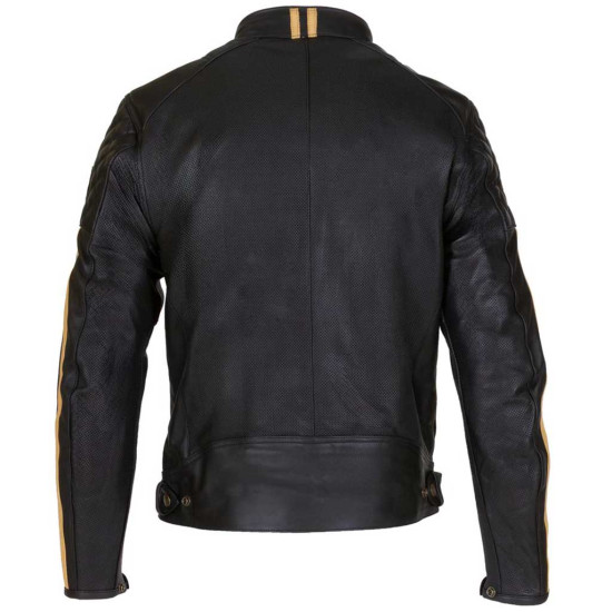 Merlin Icon Black Gold Leather Jacket £399.99 Mens Motorcycle Jackets - SKU MPL070/BLK/GD/38 from RaceLeathers Motorcycle Clothing