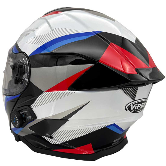 Viper RSV121 V.8 Red Blue Blinc Bluetooth Helmet £219.95 Flip Front Motorcycle Helmets - SKU A340BlackRedBlueXS from RaceLeathers Motorcycle Clothing