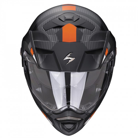 Scorpion ADX-2 Camino Matt Black Silver Orange Flip Front Motorcycle Helmets - SKU 750893993042XL