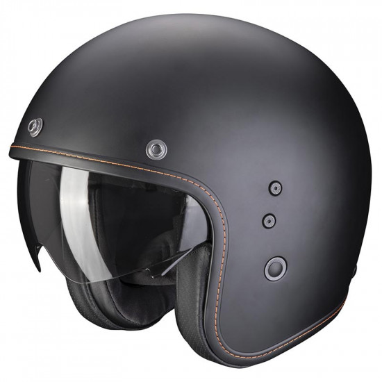 Scorpion Belfast Evo Matt Black Open Face Helmets - SKU 75078100102XL