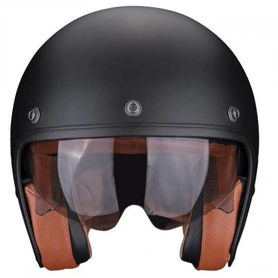 Scorpion Belfast Evo Luxe Matt Black Open Face Helmets - SKU 75078237102XL