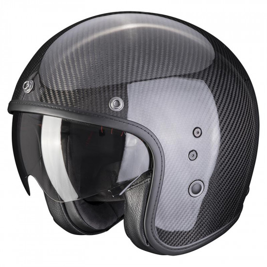 Scorpion Belfast Evo Gloss Carbon Black Open Face Helmets - SKU 75078261032XL