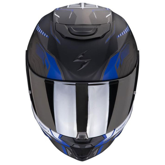 Scorpion Exo 391 Haut Bk/Sil/Blu £99.95 Full Face Helmets - SKU 7501394162681XS from RaceLeathers Motorcycle Clothing