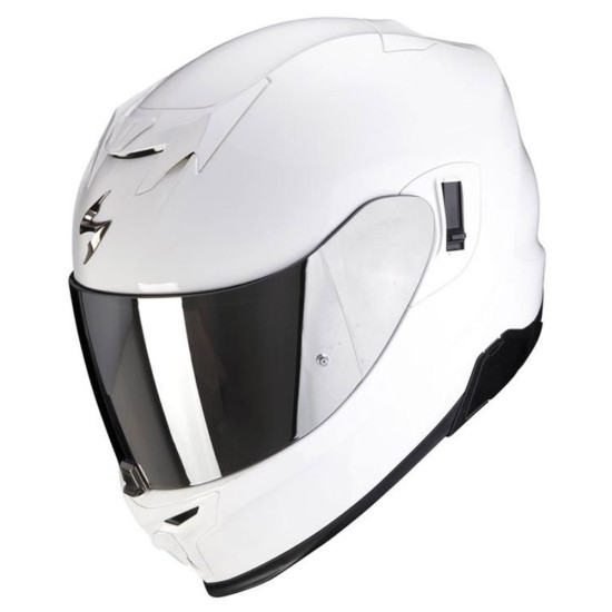 Scorpion Exo 520 Evo Gloss White £169.95 Full Face Helmets - SKU 750172100051XS from RaceLeathers Motorcycle Clothing