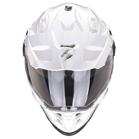 Scorpion ADF-9000 Pearl White £299.95 Full Face Helmets - SKU 750184100701XS from RaceLeathers Motorcycle Clothing