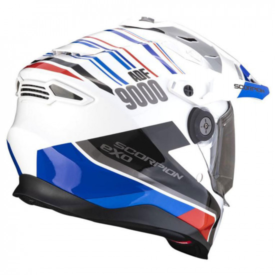 Scorpion Adf-9000 Desert Wh/Bu/Rd Full Face Helmets - SKU 7501844262361XS