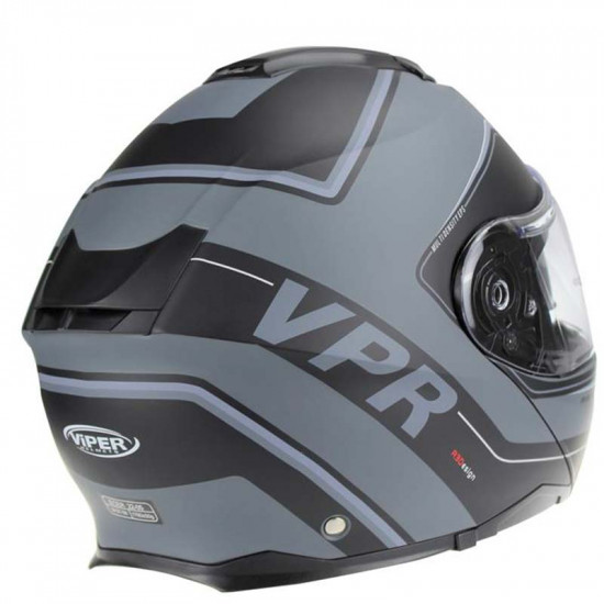 Viper RSV191 BL+ 3.0 Raze Grey Bluetooth £219.95 Flip Front Motorcycle Helmets - SKU A270RazeGreyXS from RaceLeathers Motorcycle Clothing