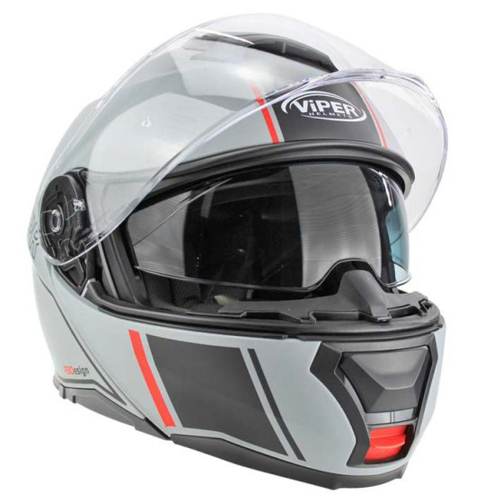 Viper RSV191 Vision Meteor Grey Blinc Bluetooth £219.95 Flip Front Motorcycle Helmets - SKU A270VisionMeteorGreyXS from RaceLeathers Motorcycle Clothing