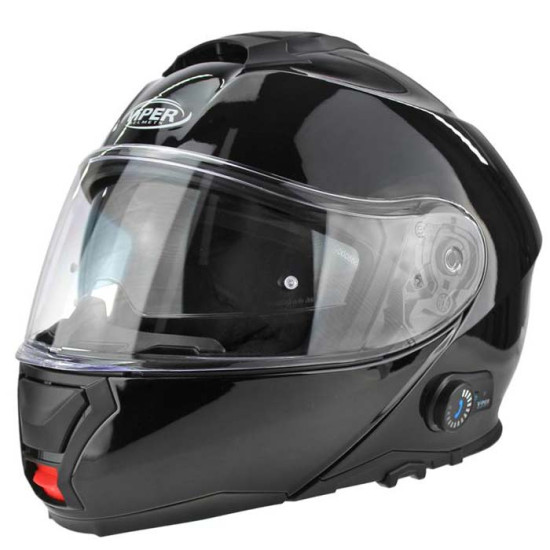 Viper RSV191 Gloss Black Blinc Bluetooth £209.95 Flip Front Motorcycle Helmets - SKU A270BlackXS from RaceLeathers Motorcycle Clothing