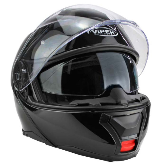 Viper RSV191 Gloss Black Blinc Bluetooth £209.95 Flip Front Motorcycle Helmets - SKU A270BlackXS from RaceLeathers Motorcycle Clothing