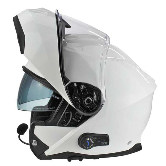 Viper RSV191 Gloss White Blinc Bluetooth £209.95 Flip Front Motorcycle Helmets - SKU A270WhiteXS from RaceLeathers Motorcycle Clothing