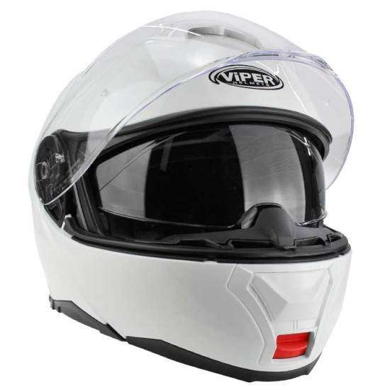 Viper RSV191 Gloss White Blinc Bluetooth £209.95 Flip Front Motorcycle Helmets - SKU A270WhiteXS from RaceLeathers Motorcycle Clothing