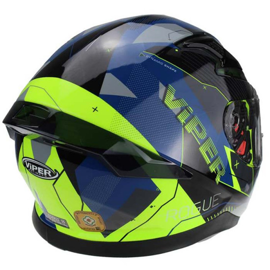 Viper RSV95 Rogue Blue Fluo £99.95 Full Face Helmets - SKU A277RogueBlueFluoXS from RaceLeathers Motorcycle Clothing