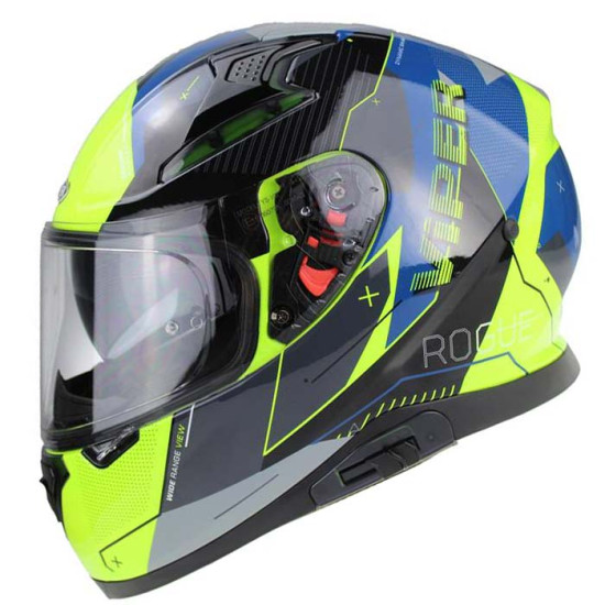 Viper RSV95 Rogue Blue Fluo £99.95 Full Face Helmets - SKU A277RogueBlueFluoXS from RaceLeathers Motorcycle Clothing