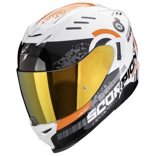 Scorpion Exo 520 EVO Titan White Orange Helmet