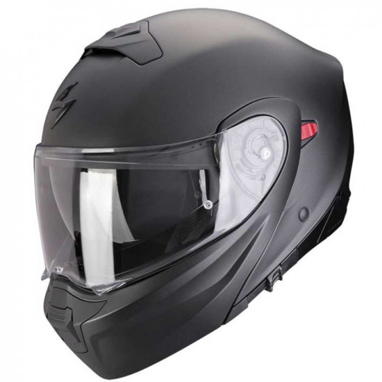 Scorpion Exo 930 EVO Matt Black Helmet £179.95 Flip Front Motorcycle Helmets - SKU 7501941002852XS from RaceLeathers Motorcycle Clothing