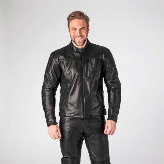 Halvarssons Racken Black Waterproof Leather £619.95 Mens Motorcycle Jackets - SKU 7102202010048 from RaceLeathers Motorcycle Clothing