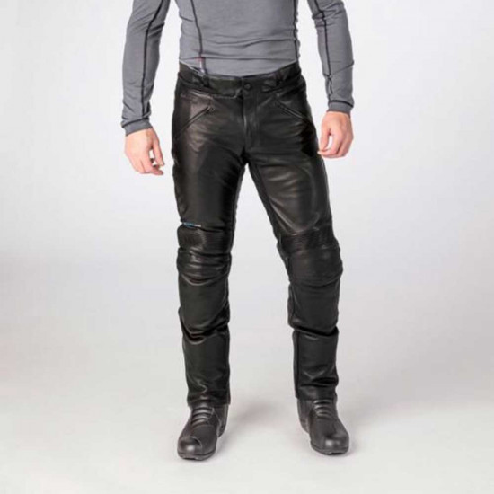 Halvarssons Rinn Black Waterproof Leather £529.95 Mens Motorcycle Trousers - SKU 7102204010048 from RaceLeathers Motorcycle Clothing