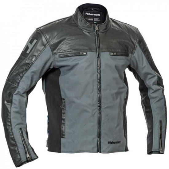 Halvarssons Holmen Grey Waxed Canvas Waterproof £289.95 Mens Motorcycle Jackets - SKU 7102402119048 from RaceLeathers Motorcycle Clothing