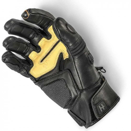 Halvarssons Flon Black Leather Mens Motorcycle Gloves - SKU 7102412120207