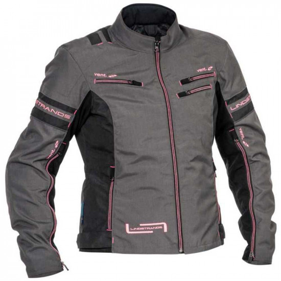 Lindstrands Liden Ladies Grey Pink Ladies Motorcycle Jackets - SKU 7202105029634