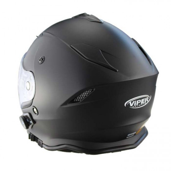 Viper RSV141 BL+ Full Face Matt Black Bluetooth £199.95 Full Face Helmets - SKU A357MattBlackXS from RaceLeathers Motorcycle Clothing