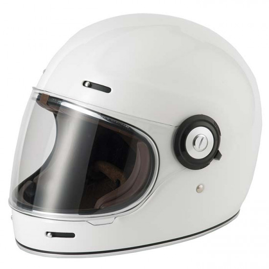 Vcan H135 Retro Vintage White Full Face Helmets - SKU RLMWOTF008