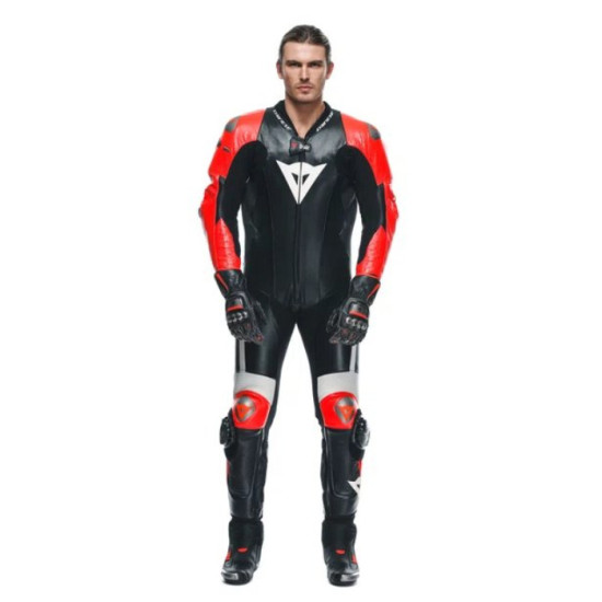 Dainese Mugello 3 Perf D-Air 1Pc Suit W12 Black Red White £3,799.95 Leather Suits - SKU 910/1D10040W1244 from RaceLeathers Motorcycle Clothing
