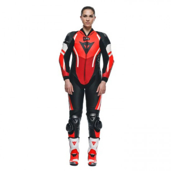 Dainese Misano 3 Perf D-Air Ladies 1Pc 12I Black Red White £2,137.45 Leather Suits - SKU 910/2D1003112I40 from RaceLeathers Motorcycle Clothing