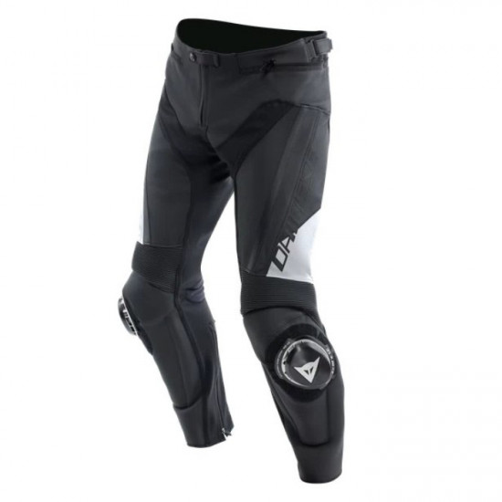 Dainese Delta 4 Leather Pants 622 Black White Mens Motorcycle Trousers - SKU 912/155000362244
