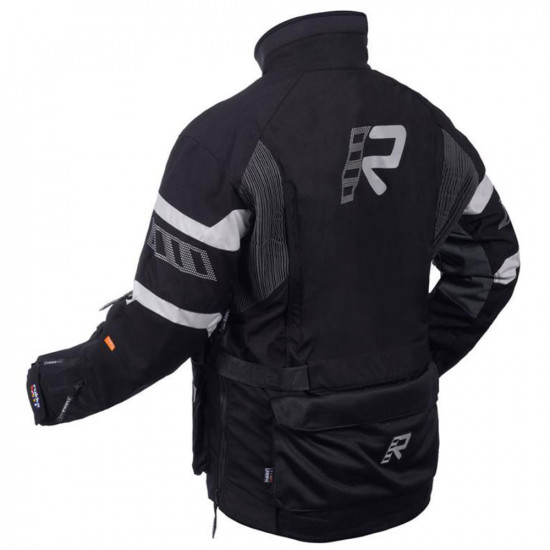 Rukka Trek-R Black Grey Goretex Removable Waterproof Liner Jacket Mens Motorcycle Jackets - SKU 87TREKRJBG48